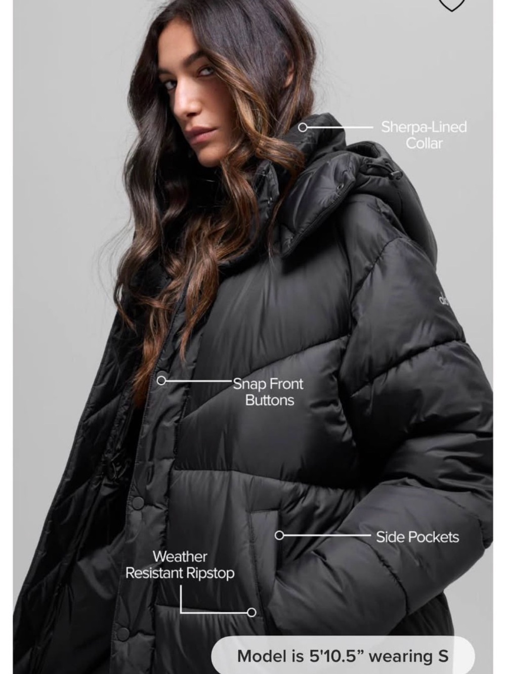 alo Gold Rush Puffer Trench - size Large - Picture 5 of 7